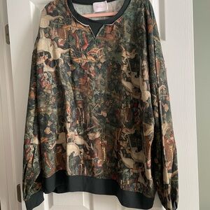 Selkie The Unicorn Defends Himself Pillow Sweater Size 1X